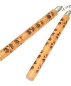 Dev-awma Nunchaku & Nunchucks Round Burned Rattan Speedchuck