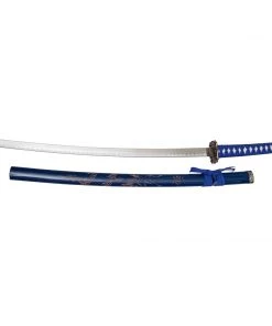 Dev-awma Carved Dragon Samurai Sword Set - Blue
