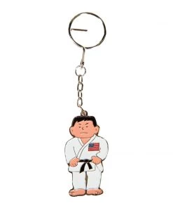 Dev-awma Karate Man With Flag Keychain