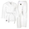AWMA ProForce® 5 Oz. Basic Karate Uniform (Elastic Drawstring) - 60/40 Blend - With Free White Belt