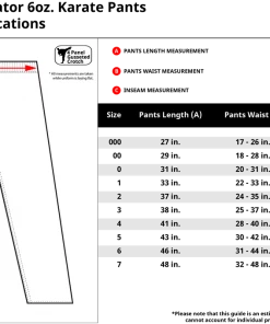 Dev-awma ProForce® Gladiator 6 Oz. Karate Pants (Elastic Drawstring) - 55/45 Blend