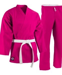 Dev-awma Uniforms ProForce® 6 Oz. Karate Uniform (Elastic Drawstring) - 55/45 Blend - With Free White Belt
