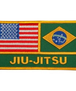 Dev-awma ACCESSORIES USA/Brazil Jiu-Jitsu Flags Patch