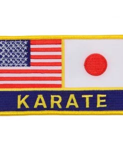 Dev-awma USA & Japan Flags Karate Patch