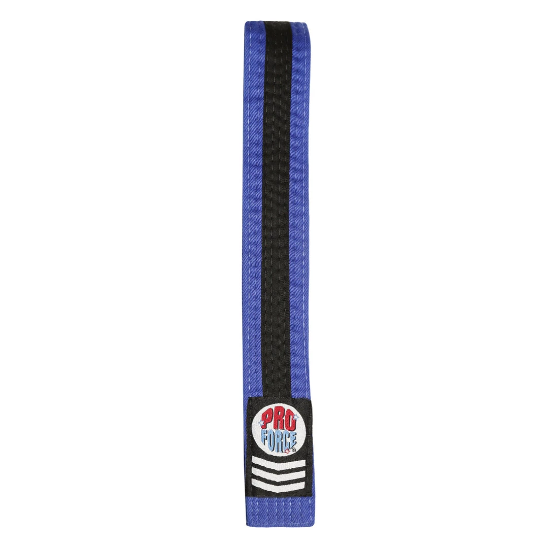 Dev-awma ProForce® III 1.75'' Double Wrap Black Stripe Karate Belt Belts