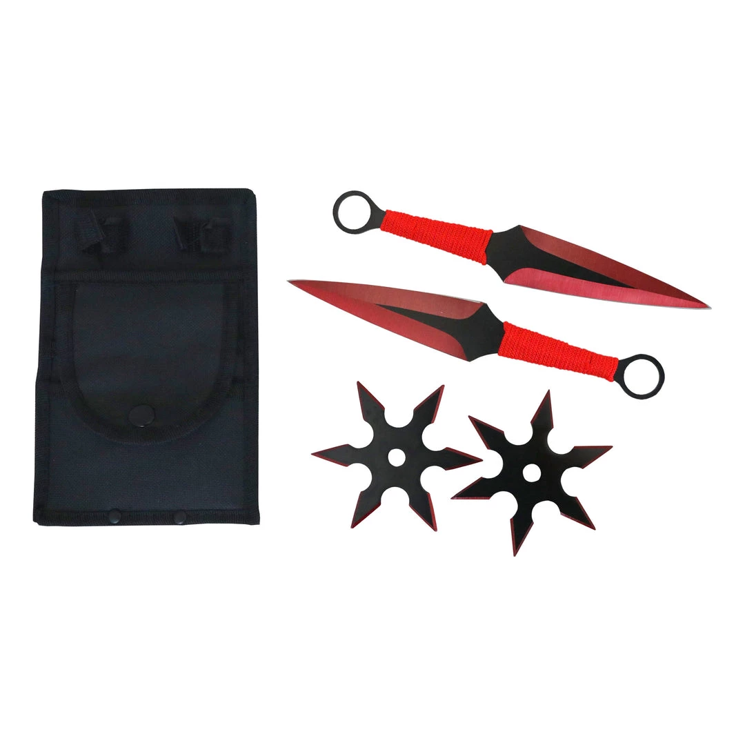 AWMA Throwing Stars And Throwing Knives 4 Piece Set 7 AWMA Throwing Stars And Throwing Knives 4 Piece Set
