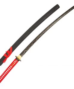 AWMA Black Sword W/ Black Engraved Blade Swords