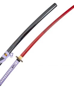 AWMA Black Sword W/ Red Engraved Blade Swords