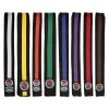 Dev-awma ProForce® II 1.5&quot Double Wrap Color Striped Black Karate Belt