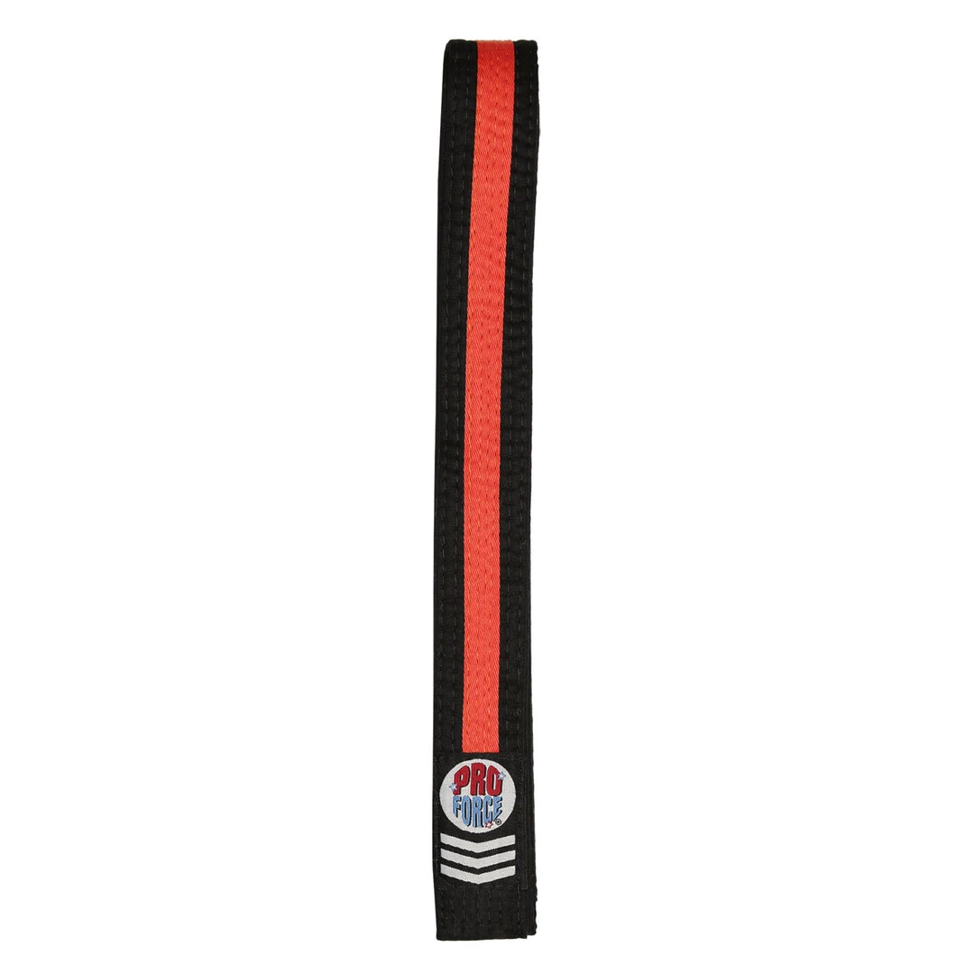 Dev-awma ProForce® II 1.5" Double Wrap Color Striped Black Karate Belt 5 Dev-awma ProForce® II 1.5" Double Wrap Color Striped Black Karate Belt
