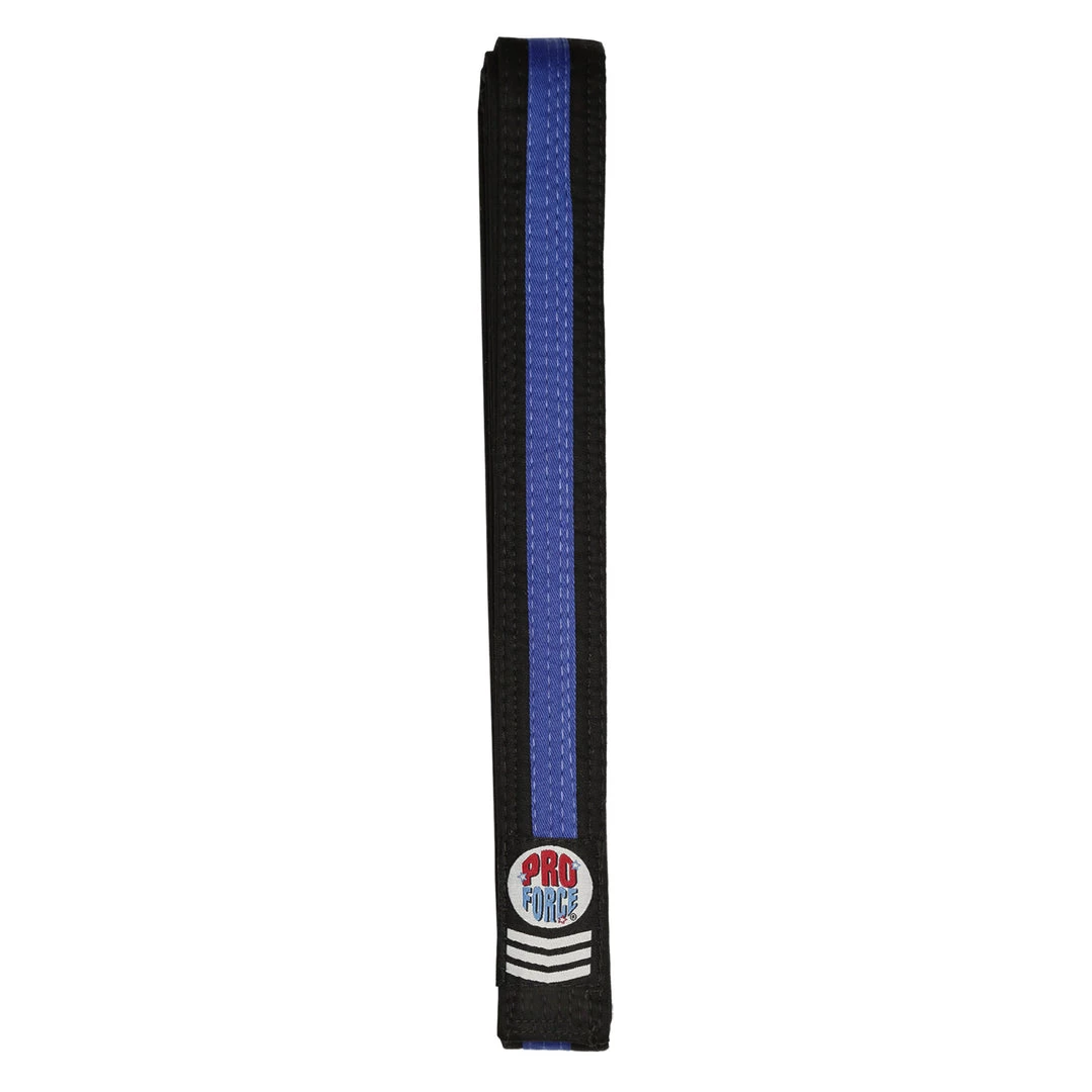 Dev-awma ProForce® II 1.5" Double Wrap Color Striped Black Karate Belt 7 Dev-awma ProForce® II 1.5" Double Wrap Color Striped Black Karate Belt