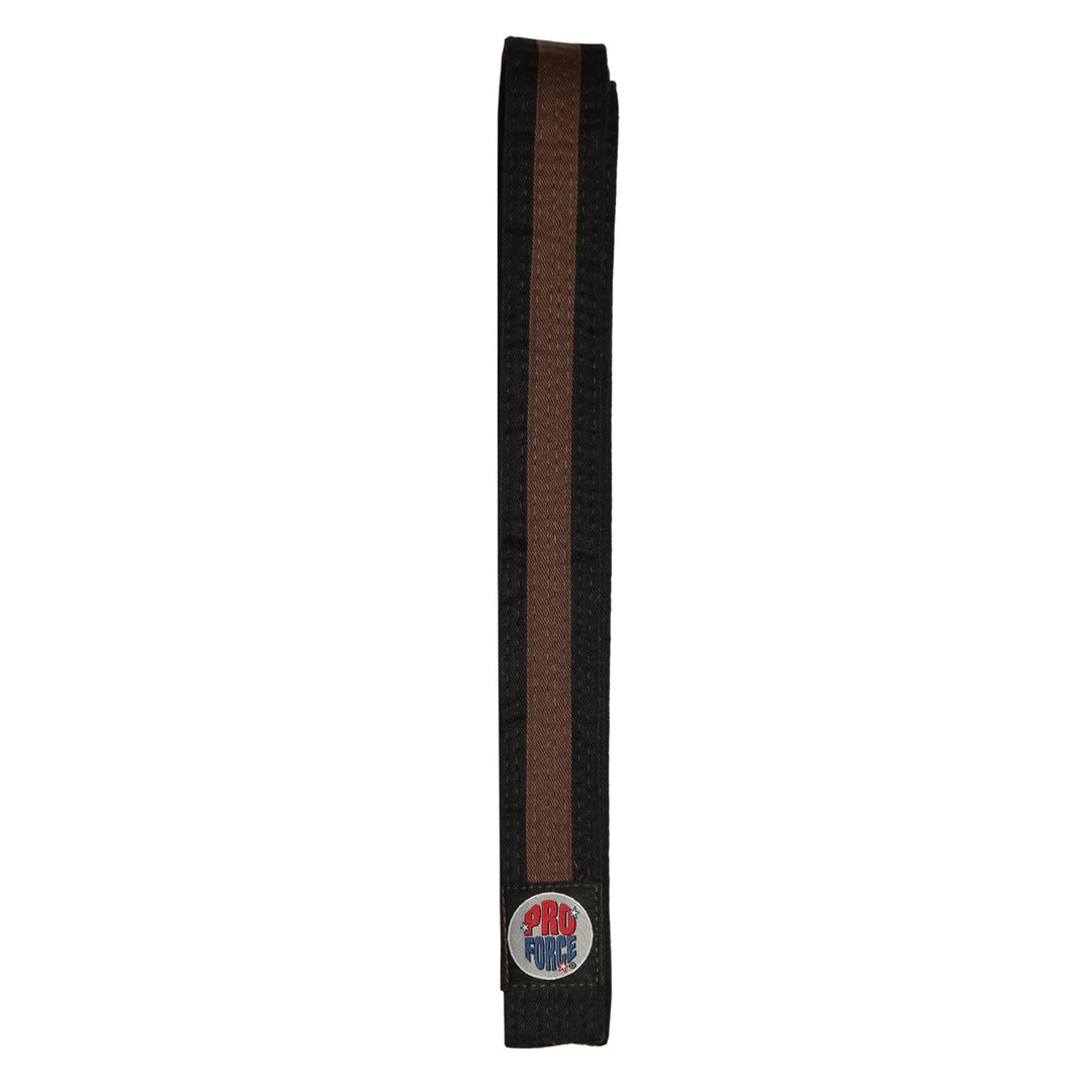 Dev-awma ProForce® II 1.5" Double Wrap Color Striped Black Karate Belt 10 Dev-awma ProForce® II 1.5" Double Wrap Color Striped Black Karate Belt
