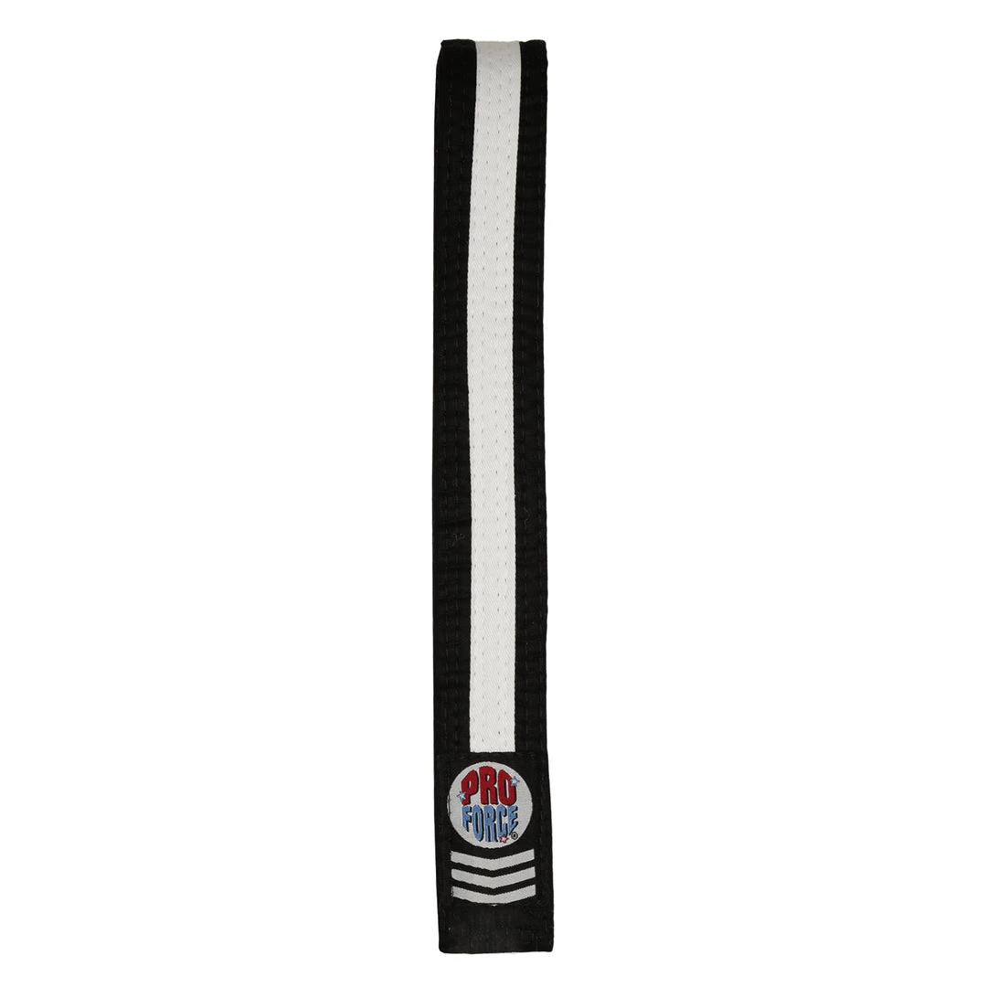 Dev-awma ProForce® II 1.5" Double Wrap Color Striped Black Karate Belt 11 Dev-awma ProForce® II 1.5" Double Wrap Color Striped Black Karate Belt