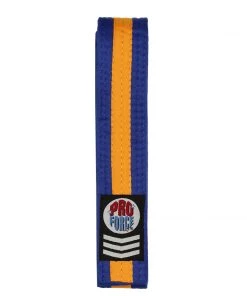 Dev-awma ProForce® 1.75&quot Single Wrap Gold Striped Karate Belt
