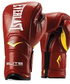 Dev-awma Everlast Elite Pro Hook And Loop Training Gloves- Black