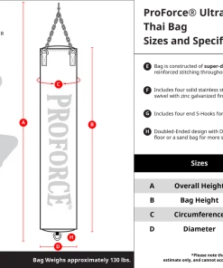 Dev-awma ProForce® Ultra Thai Heavy Bag Training Bags